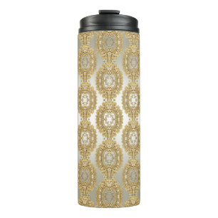 Gold Ornate Thermal Tumbler
