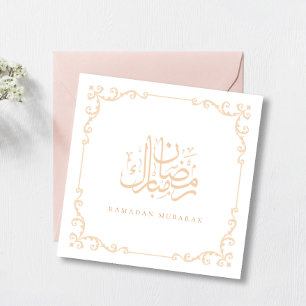 Gold Ornate Vintage Frame Ramadan Mubarak Holiday Card