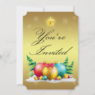 Gold Ornimental, Your Custom 5" x 7" Invitations