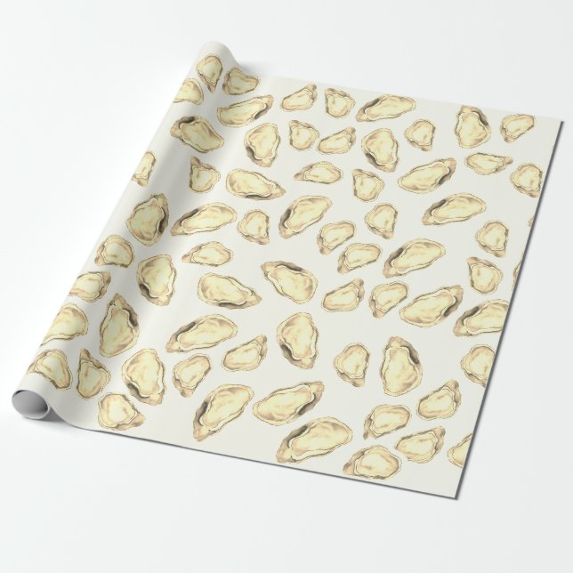 Gold Oyster Wrapping Paper // GOLD (Unrolled)