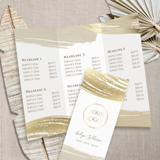 Gold Paint Brush Strokes Brochure