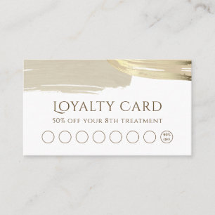 Gold Paint Brush Strokes loyalty card