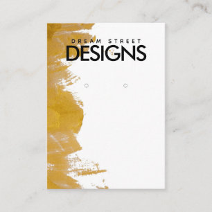 Gold Paint Splatter Earring Display Card