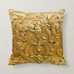 Gold painted,antique wood work,vintage,elegant, cushion