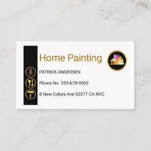 Gold Painting Icons On Vertical Wall Business Card