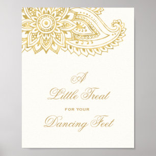 Gold Paisley A Little Treat For Your Dancing Feet Poster