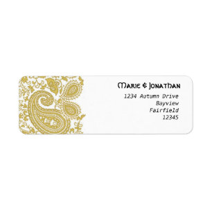 Gold paisley damask indian wedding