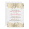Gold Paisley Lace White Damasks Invitation