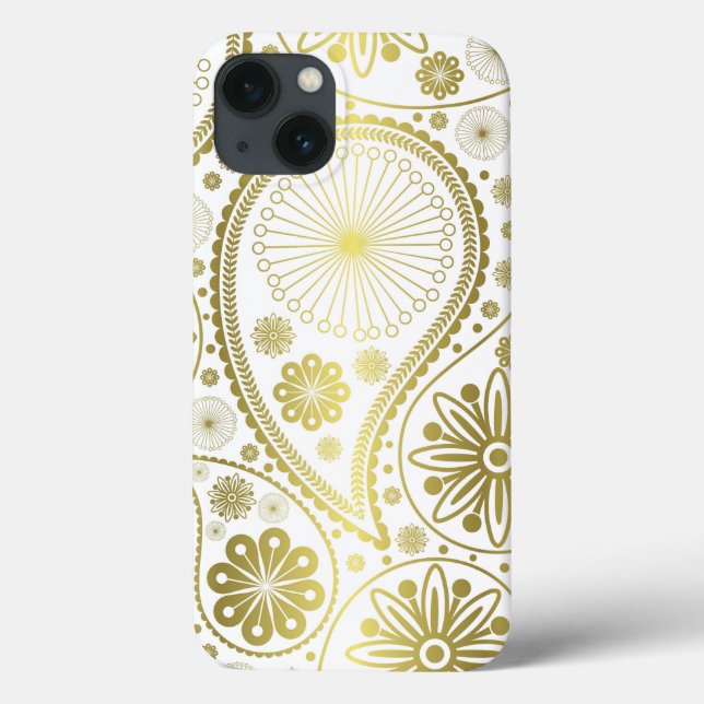 Gold paisley pattern Case-Mate iPhone case (Back)