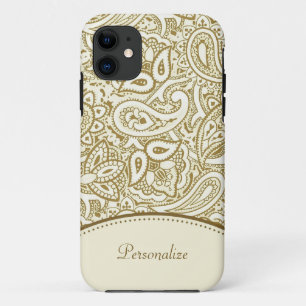 Gold Paisley Pattern iPhone 11 Case