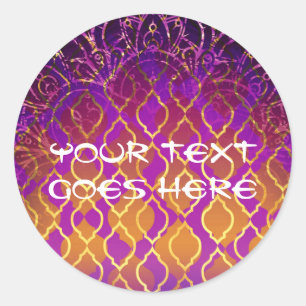 Gold Palace Arabian Nights Sweet 16 Birthday Party Classic Round Sticker