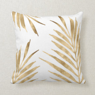 Gold Palm Fronds Cushion