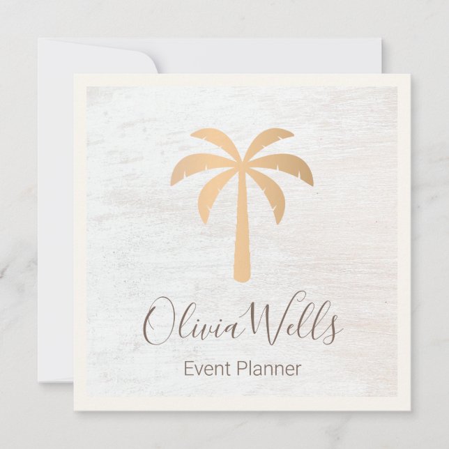 Gold Palm Tree Gift Certificate (Front)