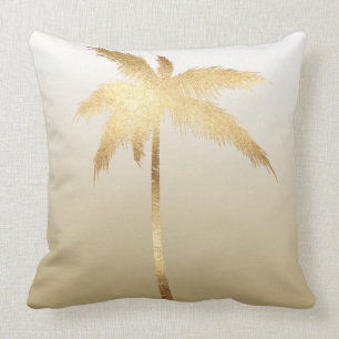 Gold Palm Tree Ombre Cushion