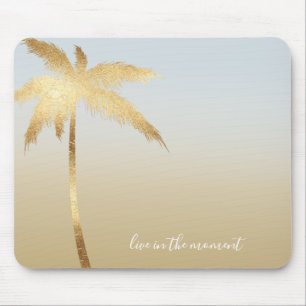 Gold Palm Tree Ombre Mouse Mat