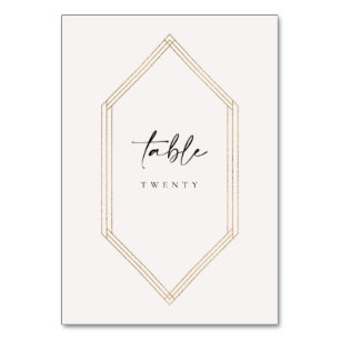 Gold Pampas Table Number Card Seating Wedding C100