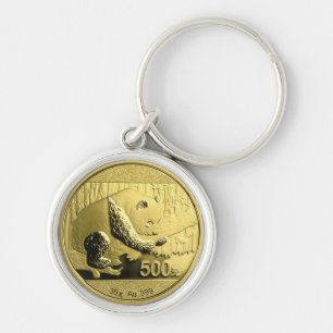 Gold Panda coin Key Ring