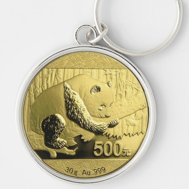 Gold Panda coin Key Ring (Front)
