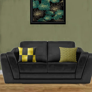 Gold-paneled Black-IV Cushion
