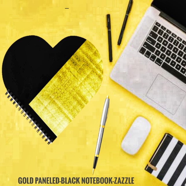 Gold Panelled Black Notebook (Creator Uploaded)