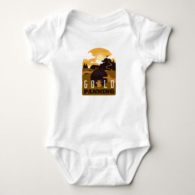 Gold Panning Baby Bodysuit (Front)