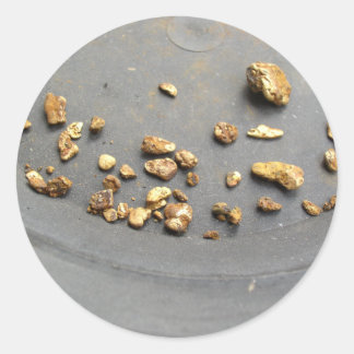 Gold Panning Classic Round Sticker