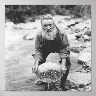 gold panning poster