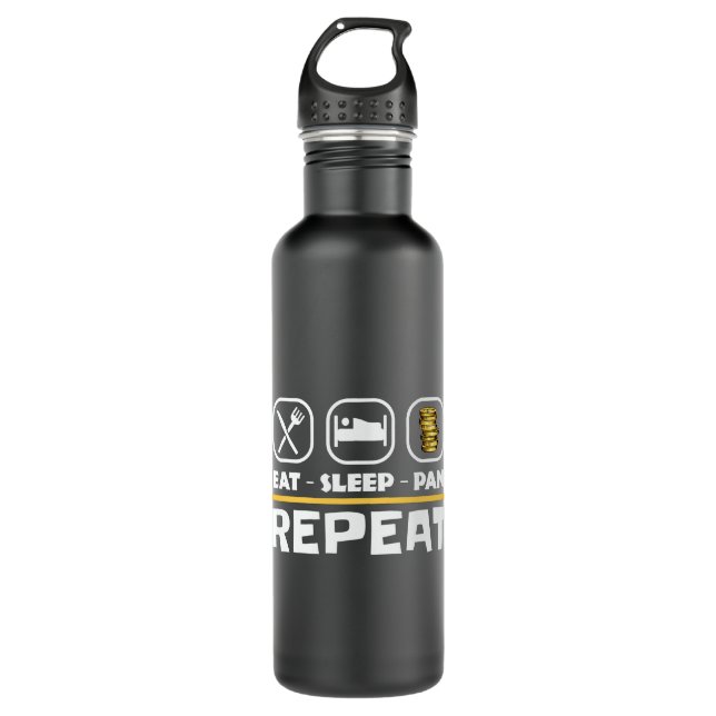 Gold panning prospecting East Sleep Pan Repeat 710 Ml Water Bottle (Front)