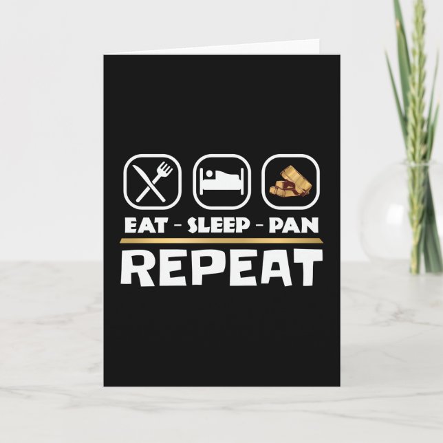Gold panning prospecting East Sleep Pan Repeat Card (Front)