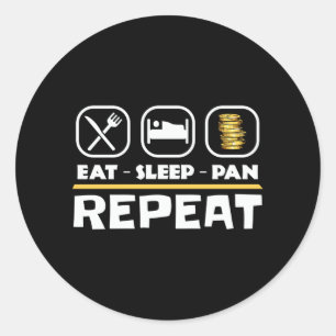 Gold panning prospecting East Sleep Pan Repeat Classic Round Sticker
