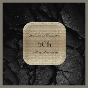 Gold Paper Plates 50th Wedding Anniversary