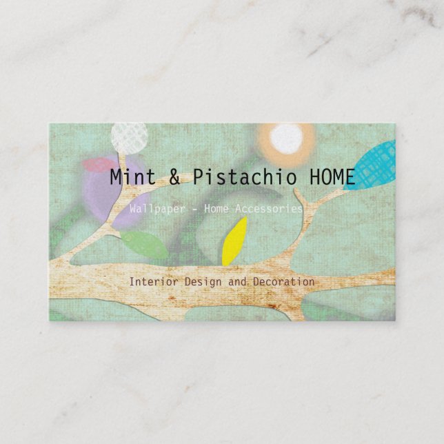 Gold Paper Primitive Art Business Card (Front)
