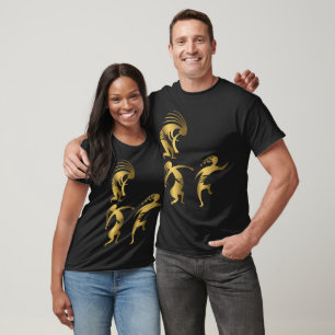 Gold Party Dancing Kokopellis T-Shirt
