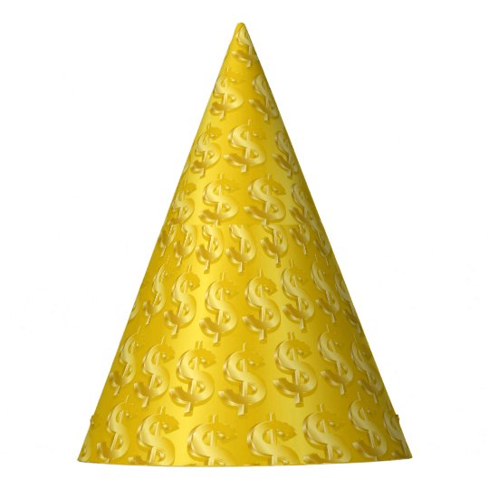 $ Gold $ Party Hat | Zazzle.co.uk