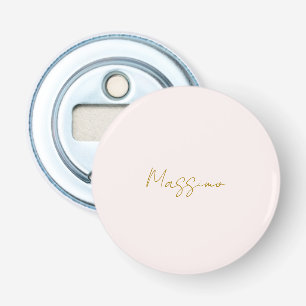 Gold & Pastel Colour Calligraphy Elegant Plain Nam Bottle Opener