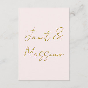 Gold & Pastel Colour Calligraphy Elegant Plain Nam Enclosure Card