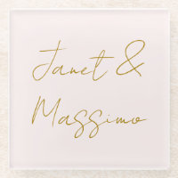 Gold & Pastel Colour Calligraphy Elegant Plain Nam