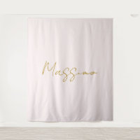 Gold & Pastel Colour Calligraphy Elegant Plain Nam