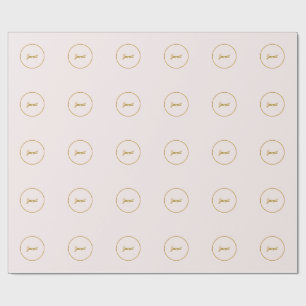 Gold & Pastel Colour Calligraphy Elegant Plain Nam Wrapping Paper