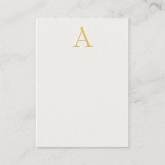 Gold & Pastel Colour Monogram Professional Initial Enclosure Card