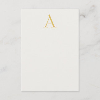 Gold & Pastel Colour Monogram Professional Initial Enclosure Card