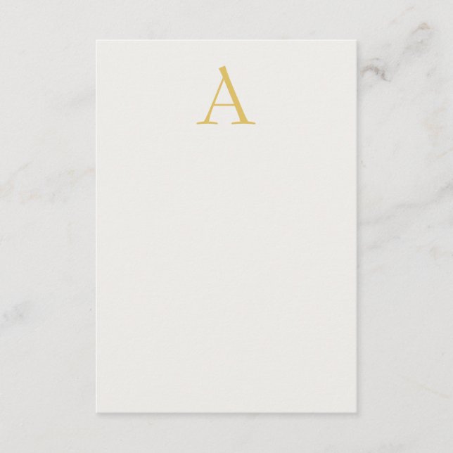 Gold & Pastel Colour Monogram Professional Initial Enclosure Card (Front)