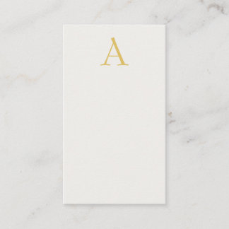 Gold & Pastel Colour Monogram Professional Initial Enclosure Card