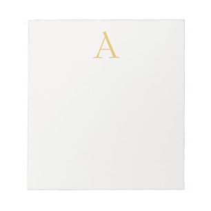Gold & Pastel Colour Monogram Professional Initial Notepad