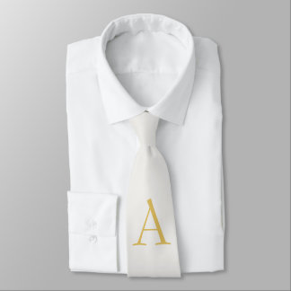 Gold & Pastel Colour Monogram Professional Initial Tie