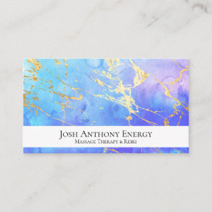 *~* Gold Pastel Nebula Galaxy Universe Aqua AP3 Business Card