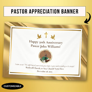 Gold Pastor Appreciation Celebration Event  Banner