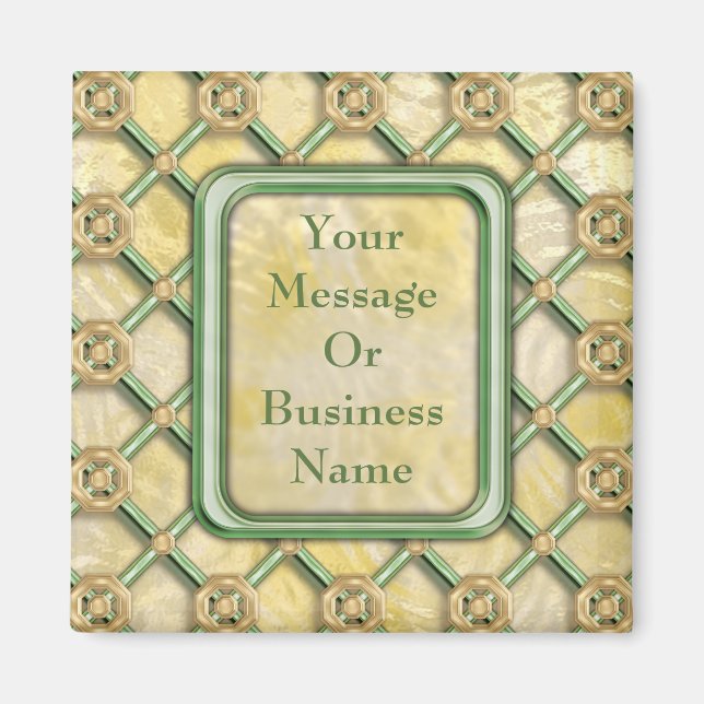 Gold Patina Lattice Magnet (Front)