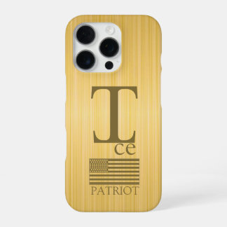 Gold Patriotic "I" Monogram Phone Case — American 
