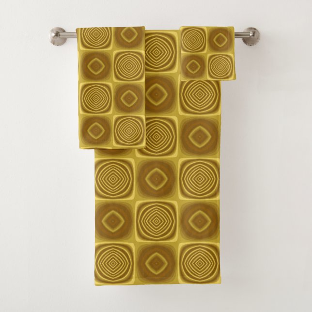Gold Pattern Bath Towel Set (Insitu)